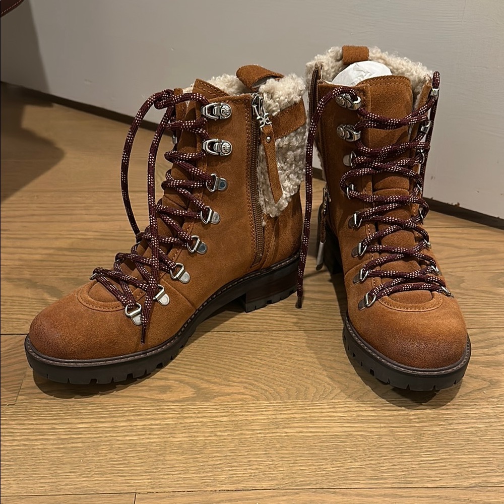 Women's Brown Lace-Up Boots